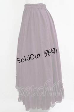 画像2: ATELIER PIERROT / ロングバッスルスカート  パープル H-25-10-28-047-EL-SK-KB-ZH