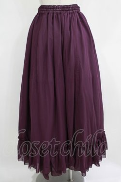 画像3: ATELIER PIERROT / ロングバッスルスカート  パープル H-25-10-28-047-EL-SK-KB-ZH
