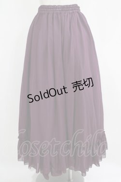 画像3: ATELIER PIERROT / ロングバッスルスカート  パープル H-25-10-28-047-EL-SK-KB-ZH