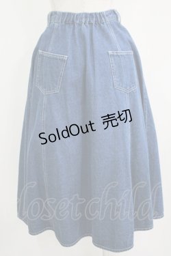 画像3: merry jenny / ダブルリボンデニムスカート  ブルー H-25-10-28-048-LO-SK-KB-ZH