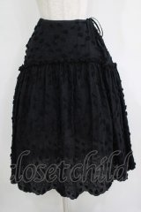 Jane Marple / Cut flower lace dress skirt  ブラック H-25-10-28-049-JM-SK-KB-ZH