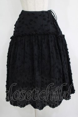 画像1: Jane Marple / Cut flower lace dress skirt  ブラック H-25-10-28-049-JM-SK-KB-ZH