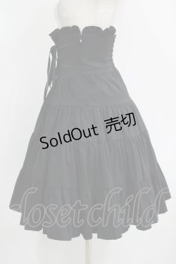 画像2: LAPIN AGILL / ティアードハイウエストスカート  黒 H-25-10-28-051-EL-SK-KB-ZH