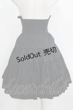 画像3: LAPIN AGILL / ティアードハイウエストスカート  黒 H-25-10-28-051-EL-SK-KB-ZH