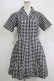 画像1: merry jenny / ギンガムシャツワンピース  ブラック H-25-10-28-056-LO-OP-KB-ZH (1)
