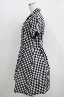画像2: merry jenny / ギンガムシャツワンピース  ブラック H-25-10-28-056-LO-OP-KB-ZH