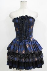ATELIER PIERROT / "Diamond Circus"ミニコルセットワンピース  紺 H-25-10-28-057-EL-OP-KB-ZH