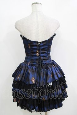 画像3: ATELIER PIERROT / "Diamond Circus"ミニコルセットワンピース  紺 H-25-10-28-057-EL-OP-KB-ZH