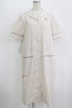 画像1: Katie / ICECREAM SHOP uniform  ベージュストライプ H-25-10-28-059-LO-OP-KB-ZH