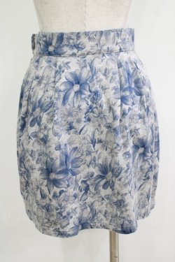 画像3: elements,H / パールチャーム付フラワースカート  グレー×ブルー H-25-10-28-060-PU-SK-KB-ZH