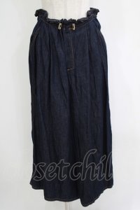 Jane Marple Dans Le Salon / コットンリネンデニムバギースカート  インディゴ H-25-10-28-061-JM-SK-KB-ZH