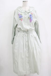 Jane Marple Dans Le Salon / Jardin Des Fleurs Embroideryドレス  ミント H-25-10-28-007-JM-OP-KB-ZT243
