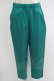 画像1: Jane Marple Dans Le Salon / Glossy twill tapered pants  グリーン H-25-10-28-066-JM-PA-KB-ZH (1)