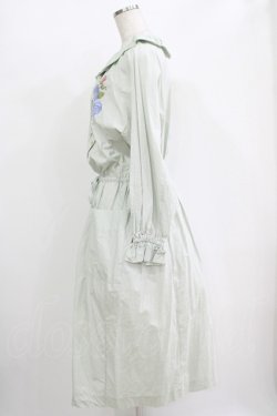画像2: Jane Marple Dans Le Salon / Jardin Des Fleurs Embroideryドレス  ミント H-25-10-28-007-JM-OP-KB-ZH