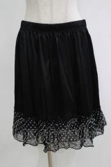 MARBLE / フリルペチコート  黒スター柄 H-25-10-28-074-GO-SK-KB-ZH