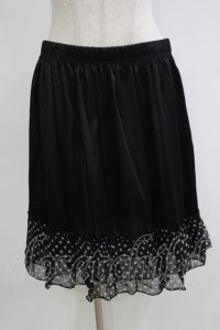 MARBLE / フリルペチコート  黒スター柄 H-25-10-28-074-GO-SK-KB-ZH