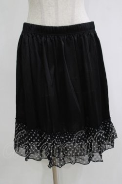 画像1: MARBLE / フリルペチコート  黒スター柄 H-25-10-28-074-GO-SK-KB-ZH