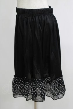 画像2: MARBLE / フリルペチコート  黒スター柄 H-25-10-28-074-GO-SK-KB-ZH