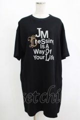 Jane Marple Dans Le Salon / Message logo jersey dress  ブラック H-25-10-28-077-JM-OP-KB-ZH