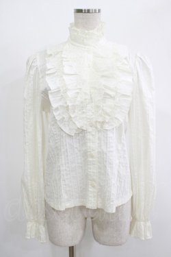 画像1: Moi-meme-Moitie / プリーツフリルブラウス 2 オフ H-25-10-28-078-MO-BL-KB-ZH