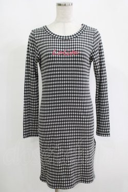 画像1: lilLilly / LOLITAギンガムワンピース  ブラック H-25-10-28-079-LO-OP-KB-ZH