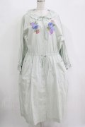 Jane Marple Dans Le Salon / Jardin Des Fleurs Embroideryドレス  ミント H-25-10-28-009-JM-OP-KB-ZH