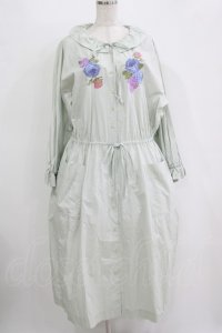 Jane Marple Dans Le Salon / Jardin Des Fleurs Embroideryドレス  ミント H-25-10-28-009-JM-OP-KB-ZT258