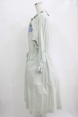 画像2: Jane Marple Dans Le Salon / Jardin Des Fleurs Embroideryドレス  ミント H-25-10-28-009-JM-OP-KB-ZH