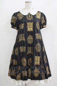 Jane Marple / チェスゴアードワンピース  黒 H-25-10-28-011-JM-OP-KB-ZH