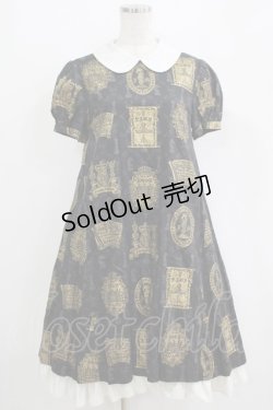 画像1: Jane Marple / チェスゴアードワンピース  黒 H-25-10-28-011-JM-OP-KB-ZH