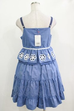 画像3: Emily Temple cute / フラワーボーラーノースリーブワンピース  ブルー H-25-10-28-013-ET-OP-KB-ZH