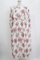 Jane Marple / Strawberries and flowersラッフルフリルドレス  オフ H-25-10-28-014-JM-OP-KB-ZT464