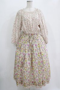 Jane Marple Dans Le Salon / Raining Rosebuds Gouacheレイヤードワンピース  アイボリー H-25-10-28-017-JM-OP-KB-ZT197