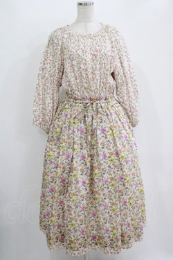 画像1: Jane Marple Dans Le Salon / Raining Rosebuds Gouacheレイヤードワンピース  アイボリー H-25-10-28-017-JM-OP-KB-ZH