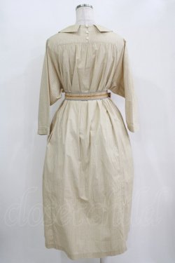 画像3: Jane Marple / フレンチロゴリボンタブリエドレス  ライトベージュ H-25-10-28-019-JM-OP-KB-ZH