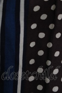 画像4: Jane Marple / ドットストライプのスクエアドレス  ネイビー×ブラウン H-25-10-28-020-JM-OP-KB-ZH