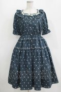Melody BasKet / Little dot heartワンピース M ネイビー H-25-10-28-026-LO-OP-KB-ZH