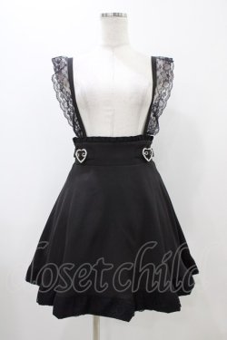 画像1: MA*RS / パールハート付きスカパン Free ブラック H-25-10-29-035-EL-SK-NS-ZH