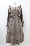 m petit by misako / チェックワンピース L ブラウン H-25-10-29-036-LO-OP-NS-ZH