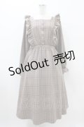 m petit by misako / チェックワンピース L ブラウン H-25-10-29-036-LO-OP-NS-ZH