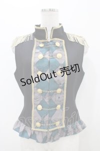 ALICE and the PIRATES / フリムフラムな音楽隊の休日柄 ベスト Free ブラック/グリーン H-25-10-29-049-PA-JA-NS-ZH