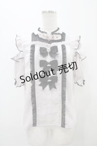 LIZ LISA / 3つリボンチョーカーブラウス Free ピンク/ブラック H-25-10-29-051-LO-BL-NS-ZH