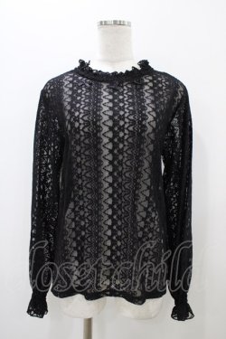 画像1: m petit by misako / レースインナートップス L ブラック H-25-10-29-056-LO-TO-NS-ZH