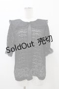 m petit by misako / TT* AOKレースブラウス L ブラック H-25-10-29-057-LO-BL-NS-ZH