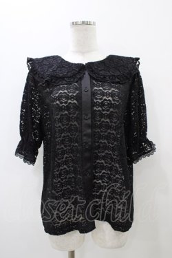 画像1: m petit by misako / TT* AOKレースブラウス L ブラック H-25-10-29-057-LO-BL-NS-ZH