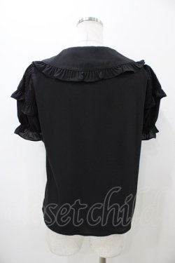 画像2: Ank Rouge / パールリボンブラウス M ブラック/ピンク H-25-10-29-058-CA-BL-NS-ZH