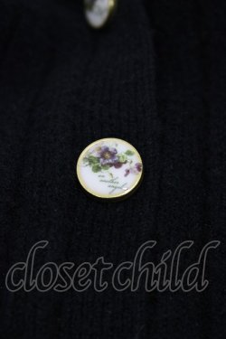 画像3: an another angelus / クレマチスプリント釦リブニットカーディガン Free BLACK H-25-10-29-060-CA-TO-NS-ZH