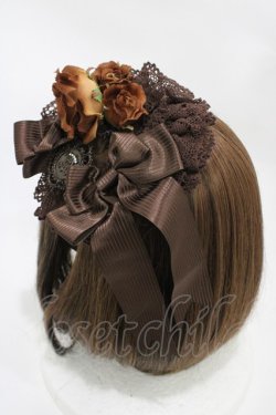 画像2: ALICE and the PIRATES / ショコラロゼヘッドドレス  ブラウン H-25-10-29-008-PA-AC-NS-ZH