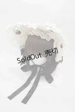 画像1: ALICE and the PIRATES / Vampire Prelude柄ボンネット  アンティーク(生成) H-25-10-29-010-PA-AC-NS-ZH