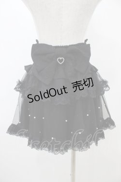 画像2: NOEMIE / バックリボンパールチュールティアードスカパン M ブラック H-25-10-29-021-LO-PA-NS-ZH